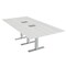Skutchi Designs 45 in W, 96 in L, 29 in H, Engineered Wood Top, White HAR-REC-48x95-T-ELEC-WHCYPRESS - alternate 1